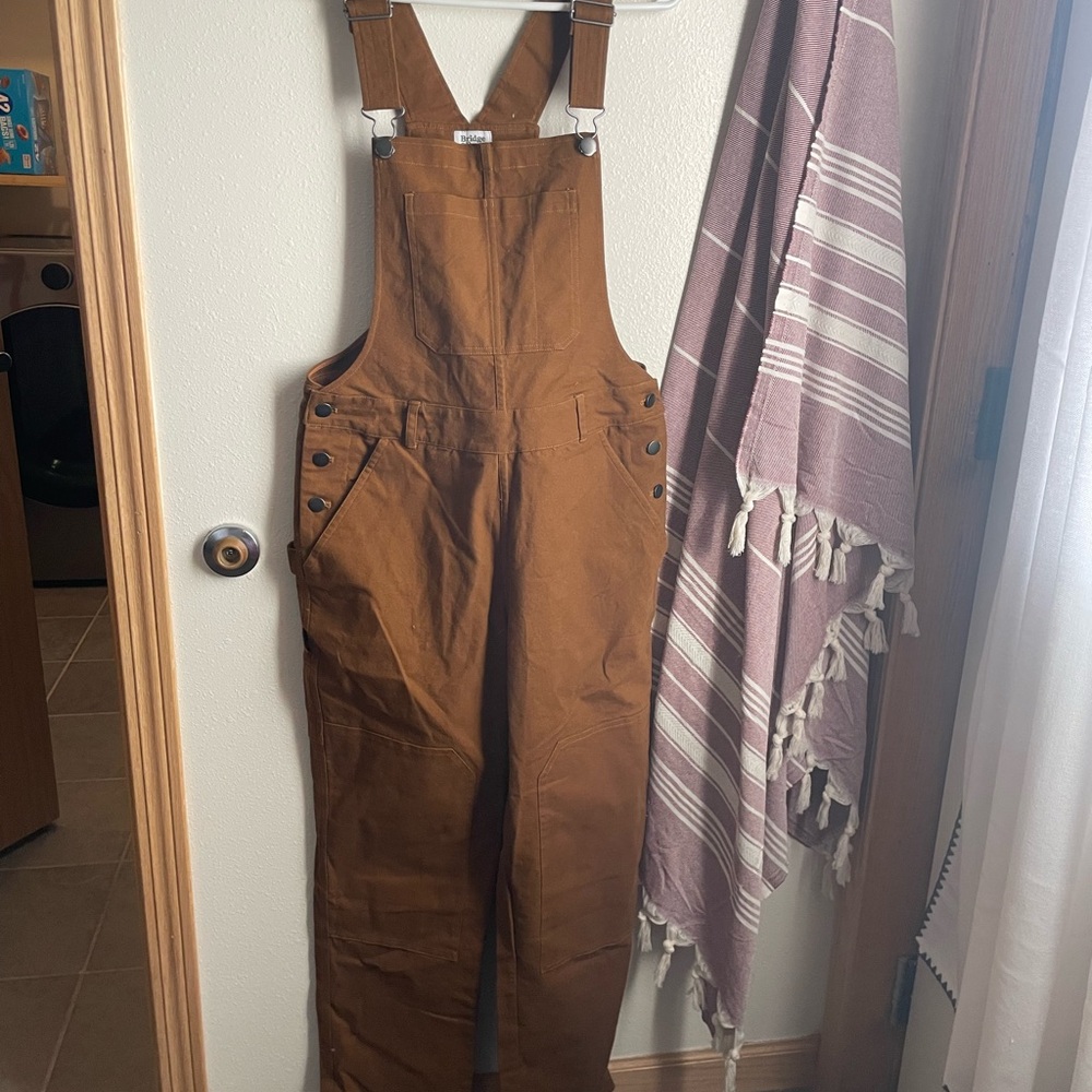 Women's Brown Bridge & Burn Overalls